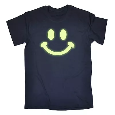 Funny Novelty T-Shirt Mens Tee TShirt Smile Face Glow In The Dark Gift Gifts • $22.56