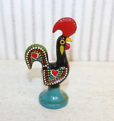 Vintage Colorful Hand Painted Metal Good Luck Portugal Folk Art Rooster Figurine • $5.99