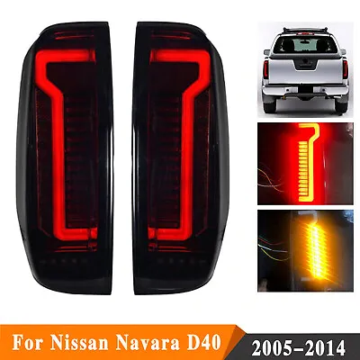 Left Right Smoked LED Sequential Tail Light For Nissan Navara D40 05-14 • $198.59