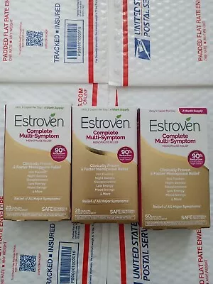 3 BOXES) Estroven Complete Multi-Symptom Menopause Relief 28 /60 Caplets • $34.99