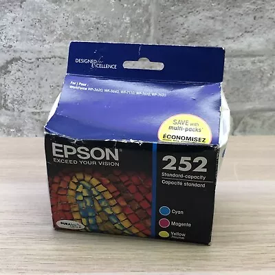 Genuine Epson 252 Cyan Magenta Yellow Ink Cartridge | Exp:05.2019 • $14.39