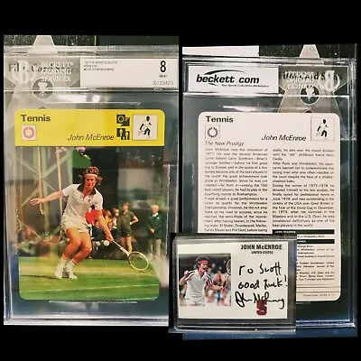 $1399.30 • Buy ⭐1977-79 Sportscaster John McEnroe Rookie RC Card BVG 8 Autograph Bonus