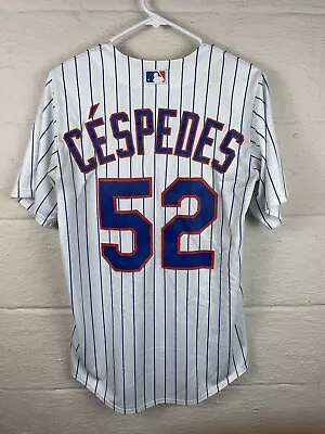 Majestic NEW YORK METS YOENIS CESPEDES COOL BASE Jersey Mens Size Small • $30