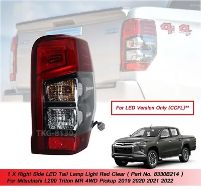 RH LED Tail Light Lamp Use For Mitsubishi L200 Triton 4WD 2019 2020 2021 2022  • $220