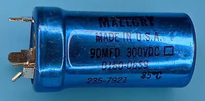 90 UF 300 Volt Can Electrolytic Capacitor New Old Stock. • $26.99