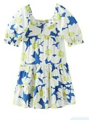 Zara Girls Blue With White Flowers 13-14 Dress - Boho Chic • $15