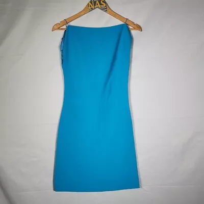 Aqua Versus Versace Italian Mini Dress Size 38 Uk 10 Boat Neck • $164.18