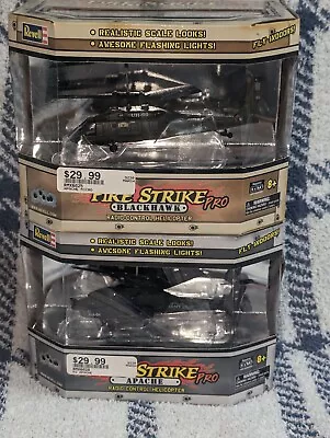 Revell Fire Strike Pro Apache And Blackhawk Radio Control Helicopters • $40