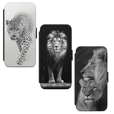 Leopard Lion Animal WALLET FLIP PHONE CASE COVER FOR IPHONE SAMSUNG HUAWEI • £9.99