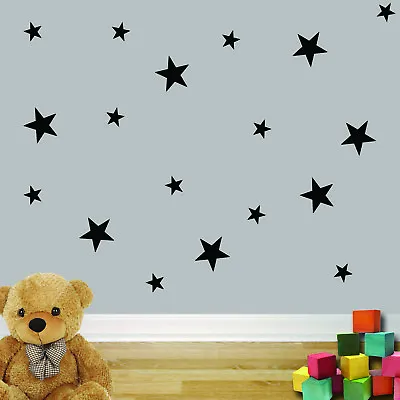 Various Size Stars Wall Stickers Kid Decal Art Nursery Bedroom Vinyl Decoration • £2.25