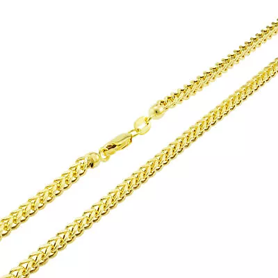 10K Yellow Gold 3mm Foxtail Box Wheat Franco Pendant Necklace Chain 18 - 30  • $548.98