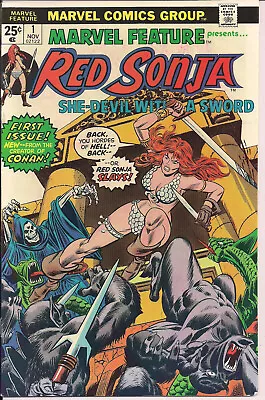 Marvel Feature 1 1st Red Sonja Solo Title High Grade 1975 • $16.50