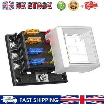 £10.75 • Buy 6-Way Blade Fuse Box Fuse Block Holder With Fuses For 12V 24V Car Marine UK
