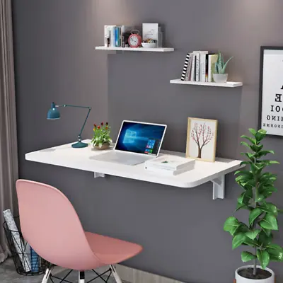 Wall Mounted Folding Desk Floating Drop-leaf Computer Table For Kitchen /Writing • £19.98