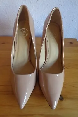 £7 • Buy Court Shoe Missguided Size 7 Dusky Pink Patent Stiletto 