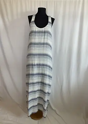 Cloth & Stone Blue White Striped Maxi Dress - Size Large • $34.95