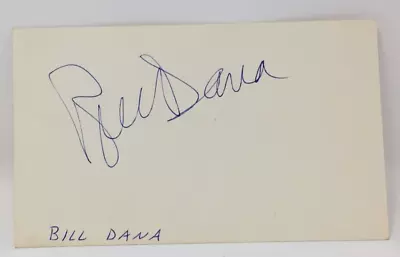 Bill Dana Signed Autograph José Jiménez Ed Sullivan Show 3x5 Index Card • $19
