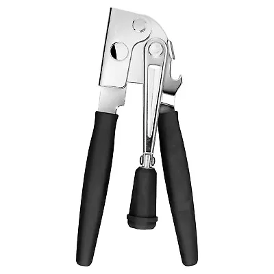 Heavy Duty Easy Manual Side Can Opener Steel Folding Crank Handle Safe Cut Lid • $13.95