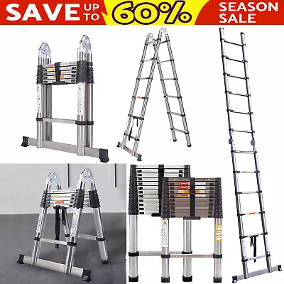 Telescoping Ladder 16ft 12ft 10ft Folding Ladder Multi-Purpose Extension Ladders • $62.80
