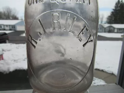TREQ Milk Bottle R J Riley Dairy Farm Watertown NY JEFFERSON COUNTY Quality 1921 • $24.99