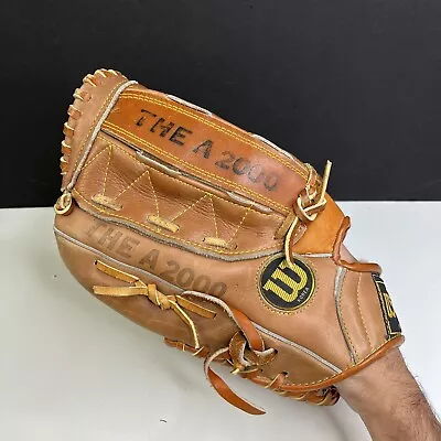 Vintage Wilson The A2000 Dual Hinge Professional Model LHT 12.5” Baseball Glove • $74.99