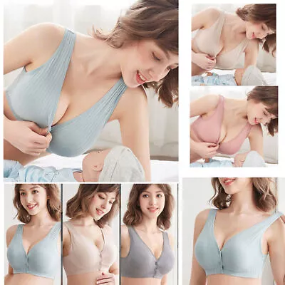 Women's Seamless Nursing Maternity Bras Sleeping Maternity Bra For Breastfeeding • £7.59