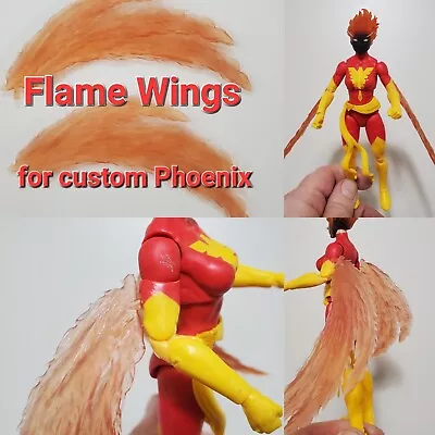 Flame Wings - Phoenix Custom Marvel Legends X-Men Rachel Summers Jean Grey Head • $25.61