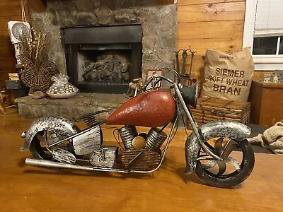 Harley Motorcycle Metal  Decor 3D Art/Sculpture LARGE 27  Inch X 12   VERY COOL • $159.99