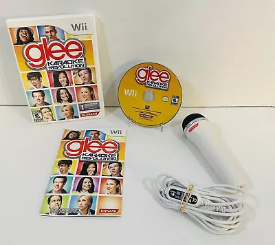 Glee Karaoke Revolution Nintendo Wii Game Complete CIB With Microphone Tested • $14.99