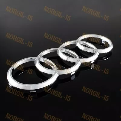 New Audi Rings Chrome Grill Front Hood A1 A3 A4 S4 A5 S5 A6 S6 SQ7 Badge Emblem • $11.39