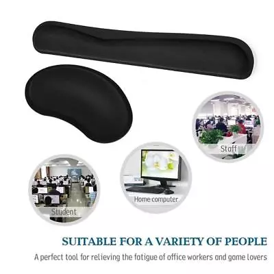 £3.28 • Buy Keyboard Wrist Rest Pad And Mouse Rubber Wrist Rest Support Memory Foam U3P8