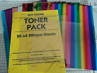 Hot Foiling Toner Sheets X 20 10 Foils 2 Carrier Sheets Work On Tattered Lace • £11.99