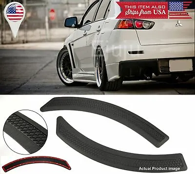 Pair Black Carbon Effect Evo 10 Side Fender Flare Vent Cover For Mitsubishi • $18.39