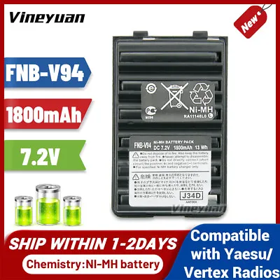 1PC FNB-V94 FNB-V83 Battery For Yaesu Vertex VX-400 VX-420 VX-160 FT-60 FT-60R • $24.99