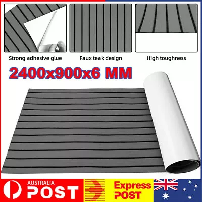 240×90cm EVA Foam Boat Flooring Marine Sheet Decking Yacht Teak Carpet Dark Grey • $58.99