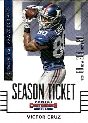 2014 Panini Contenders #48 Victor Cruz New York Giants • $1.75