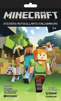 300+ Minecraft Stickers Teacher Supply Rewards Party Favors ( 4 Pages ) • $6.95