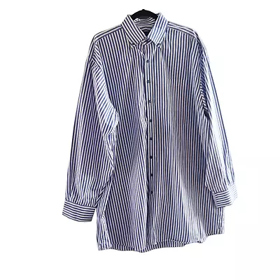 Proper Cloth Shirt Button Down Long Sleeve Cotton Blue Striped Mens 2XLT 19.5  • $28.98