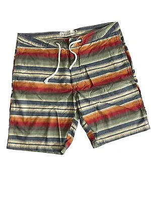 Hm Logg Stripe Beach Blue Short Men 34 • $15