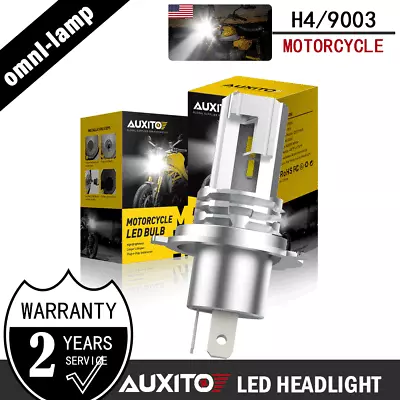 Motorcycle 9003 H4 LED Bulbs HID White Hi/Lo Beam Headlight Kit High Power M4 • $17.09