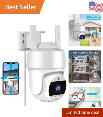 $59.84 • Buy Crystal Security Camera - 4MP, IP66 Weatherproof, Motion Detection & Siren
