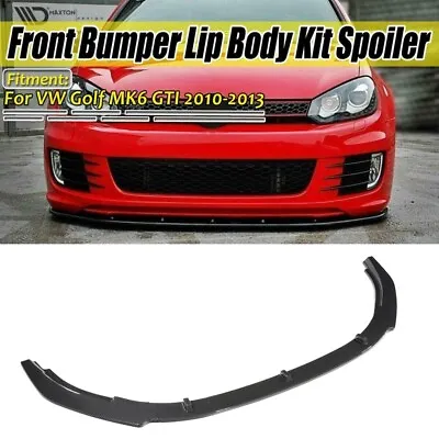 For Volkswagen VW Golf MK6 GTI GTD Front Lip Bumper Spoiler Splitter Carbon Look • $99.99