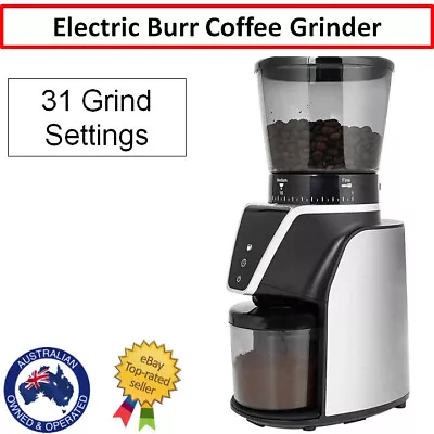 Electric Coffee Bean Grinder Burr 31 Grind Settings Bean Grinding Machine • $139.95