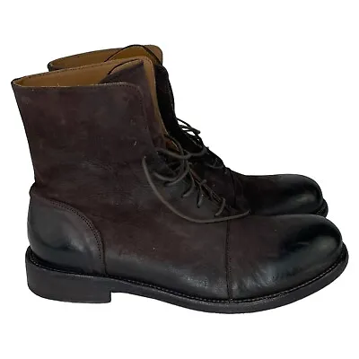 Vero Cuoio Men’s Boots Sz 11 Made In Italy Brown Worn Leather VTG Smooth • $49.97