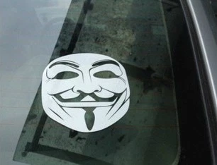 $5.57 • Buy V For Vendetta Mask Car Decal Vinyl Sticker