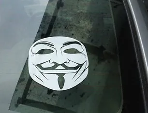 V For Vendetta Mask Car Decal Vinyl Sticker • $5.46