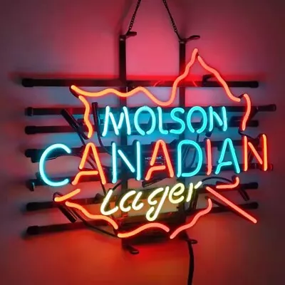 Molson Canadian Lager Neon Sign 19 X15  Lamp Beer Bar Pub Store Room Wall Decor • $138.84