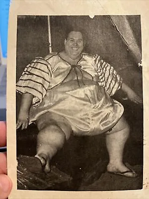 CIRCUS SIDESHOW Vintage Jack O'Conner SIGNED AUTOGRAPH Fat Man Photograph • $22