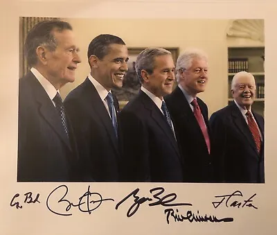 $35 • Buy Barack Obama, Jimmy Carter, George Hw Bush, George W Bush, & Bill Clinton Signed