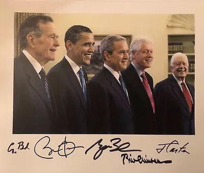 $35 • Buy Barack Obama, Jimmy Carter, George Hw Bush, George W Bush, & Bill Clinton Signed